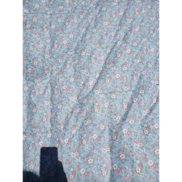 (💥3/$50) Vtg Nine Patch Quilt Square Lap Blanket Floral Fabric Patchwork - Picture 10 of 10